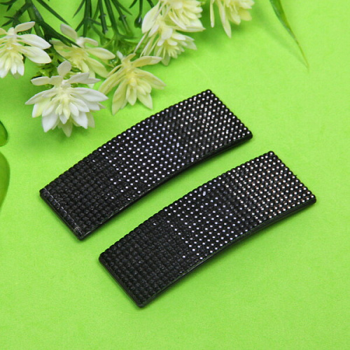 Зажимы для волос 2шт KRASA - Aks, стразы, прямоугольник, цвет черный, 82,5см_3