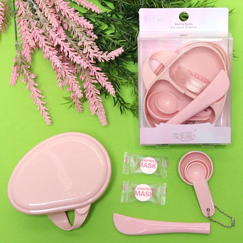 Набор для смешивания косметических средств «Your beauty», 3 ложки, лопатка, 2 маски и чаша, 11,88,8_5