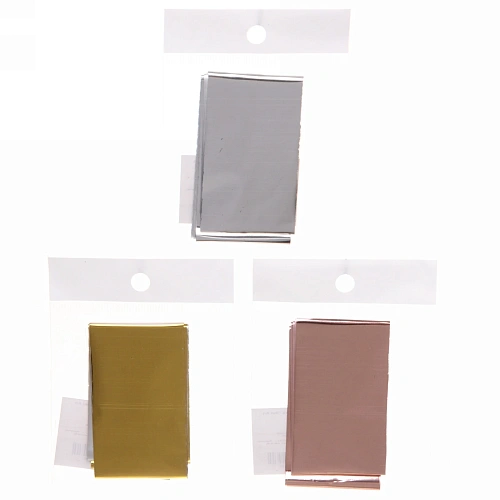 Фольга переводная для нейл-арта "Nail Art Design", цвет золото, серебро и розовое золото, 9*7см