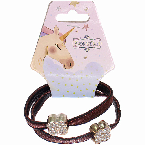 Резинки для волос 2шт МАЛЬТА, цветочки, микс 6 цветов, d-5,5см (подвес Единорог)_4