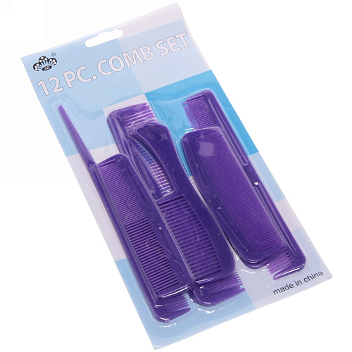 Расчески в наборе на блистере 12 шт, цвет микс_11