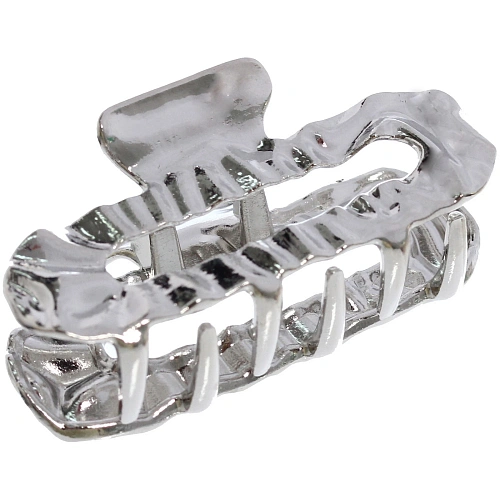 Заколка-краб для волос AKS - DesignPRO, овал, цвет золото и хром, 52,3см_3