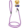 Поводок нейлоновый с карабином  "Бро на прогулке", цвет фиолетовый, 1.3метра 