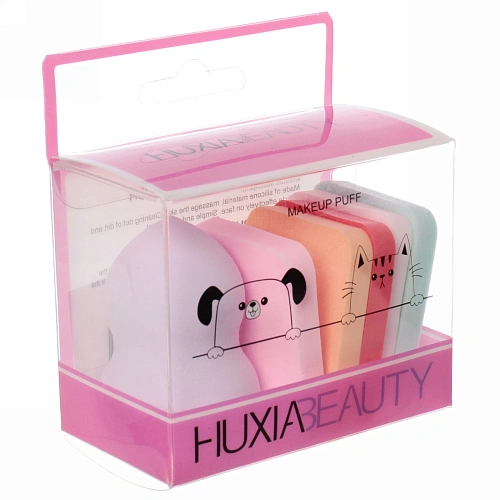 Спонж капля и 5 спонжиков тонких для макияжа и контуринга Beauty-Puff, цвет фиолетовый, 8,557_10