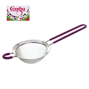 Сито металлическое 11,5 см с силиконовой ручкой Селфи, цвет микс