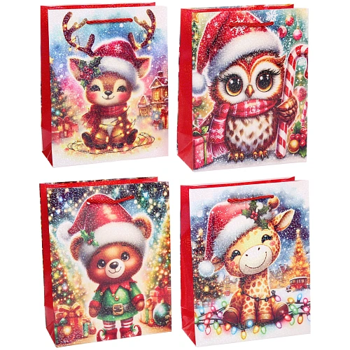 Пакет подарочный "Лесные жители" 18*23*8 см