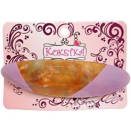 Заколка - автомат ЭКЛЕР, форма овал, тайра, микс 5 цветов, 92,7см (блистер Кокетка)_7