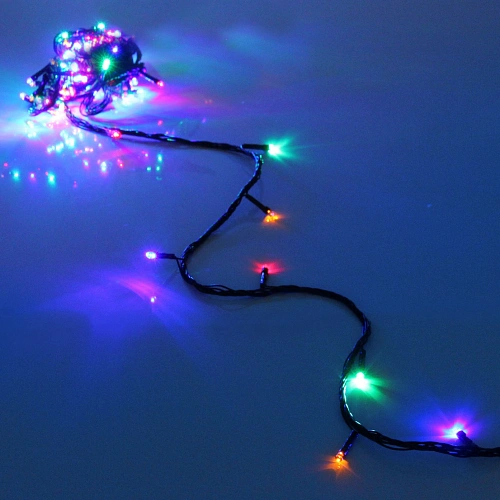 Гирлянда для дома  3,5м 36 ламп LED зелёный пров.,8 реж, IP-20, Мультицвет