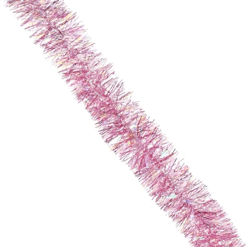 Мишура "Искристая" 2м d-9 см, Розовый