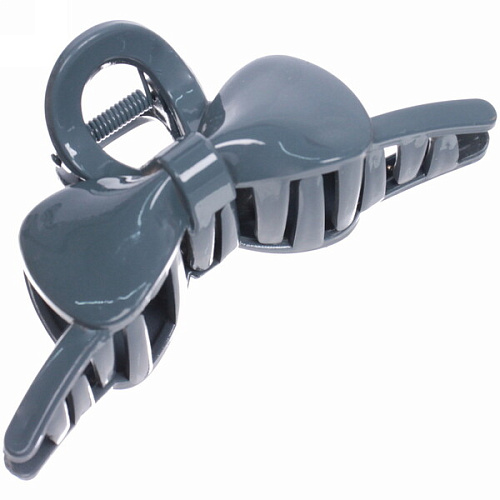 Заколка-краб для волос  на блистере Magic Gloss, бантик, микс 6 цветов, 11см (Кокетка)_11