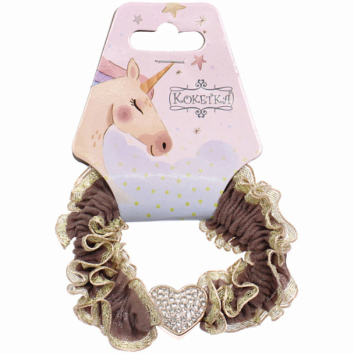 Резинка для волос 1шт МАЛЬТА, сердечко, микс 5 цветов, d-5см (подвес Единорог)_3