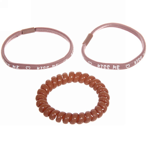 Резинки для волос 3шт, цвет карамель, d-5,5см_4