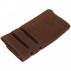 Полотенце махровое 30*60см "LUNA" цвет темно-коричневый 04040 плотность 360гр/м2