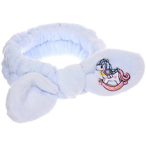 Повязка на голову Единорожек Лучик, цвет голубой, 2085см (ZIP пакет)_4