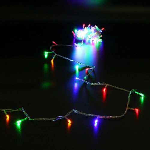 Гирлянда для дома  5,5м 50 ламп LED прозрач.пров.,8 реж, IP-20, Мультицвет