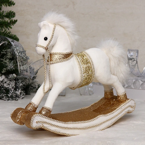 Фигурка новогодняя "Зимняя лошадка" 40*12,5*33 см