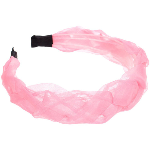 Ободок для волос МАРЦИПАН, мальта, ширина 3см, микс 6 цветов ( в пакете с подвесом)_5