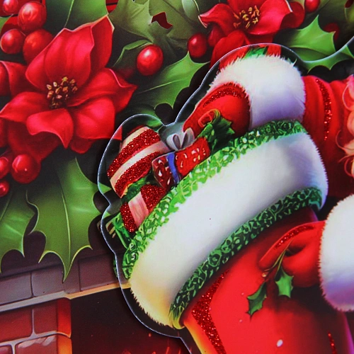 Пакет подарочный Добрый  Дедушка Мороз 40X30X12 см_5