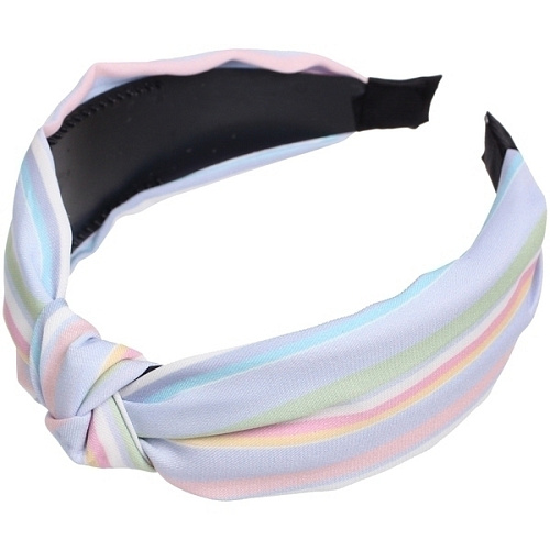 Ободок для волос ЛАФАНТАЛЬ, мятный шлейф, ширина 4см, микс 6 цветов (стикер на внутр часть)_5