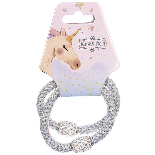 Резинки для волос 2шт МАЛЬТА, шамбала, микс 6 цветов, d-5,5см (подвес Единорог)_5