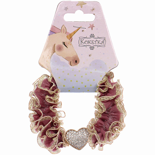 Резинка для волос 1шт МАЛЬТА, сердечко, микс 5 цветов, d-5см (подвес Единорог)_7