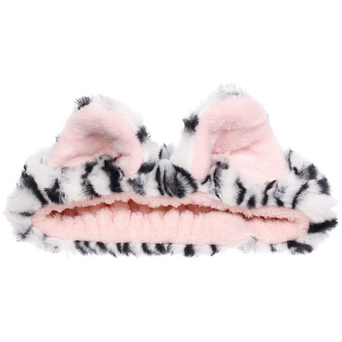 Повязка на голову косметическая ДАЙМОНД РУШ, тигрица, цвет серый и коричневый, 2055см (ZIP пакет)_6