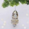 Елочная игрушка "Новогодняя ракета" 12*5*5 см, золото