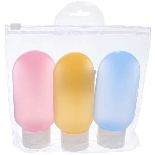 Флаконы дорожные в косметичке 3шт COMFORT, мультицвет, 60мл_4