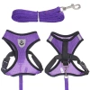 Шлейка с поводком 118см "Sweet puppy" размер M, цвет фиолетовый