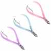 Кусачки для кутикулы, в пакете "Ultramarine", одна пружина, ручки пластик, цвет микс, 10,5см