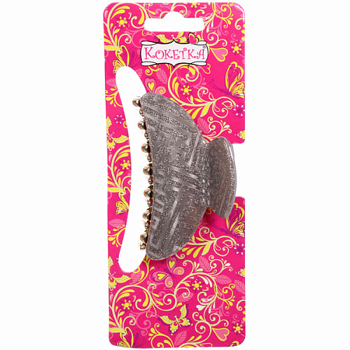 Заколка-краб для волос  ЭЙФОРИЯ, райя, микс 6 цветов, 7см (блистер Кокетка)_3