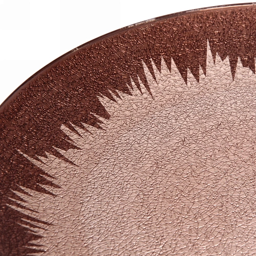 Блюдо для сервировки пластиковое 33см Морозный узор бронза_3