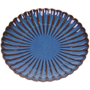 Тарелка керамическая "Верона" 20см ромашка синяя