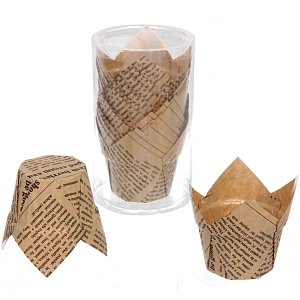 Форма для выпечки в наборе 20шт "Сupcake" 5*8см газета