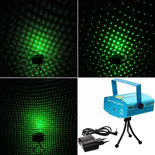 Световой прибор Лазер 1 рисунок (красный/зеленый), (220V)