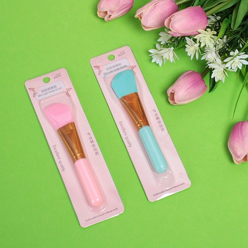 Кисть силиконовая для нанесения маски Beauty, срезаная, микс 2 цвета, 143см_4