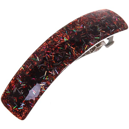 Заколка автомат Lady Collection - Блеск, прямоуг, 6 цветов, 92,5см (Кокетка)_18