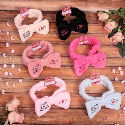Повязка на голову Кокетка - Beauty Богиня, сердце в шарике, микс 4 цвета, 6,516см_10