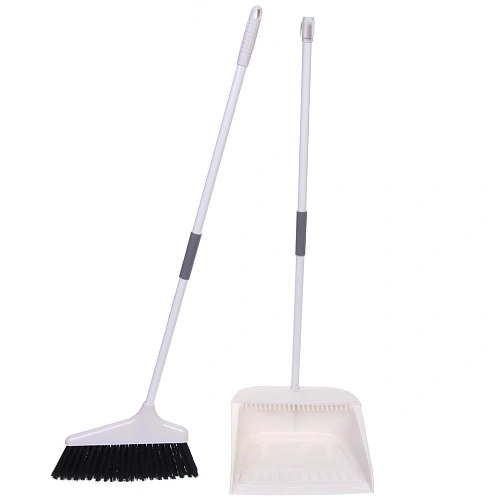 Набор для уборки, щетка для пола с совком Профи белый 301_8