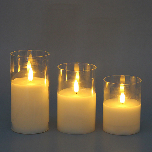 Сувенир с подсветкой Свеча - Тайна 7,71012,515 см (набор 3 шт) с пультом ду_3