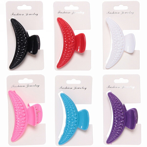 Заколка-краб для волос на блистере Diana Collection - Lana, микс 6 цветов, 75см _14