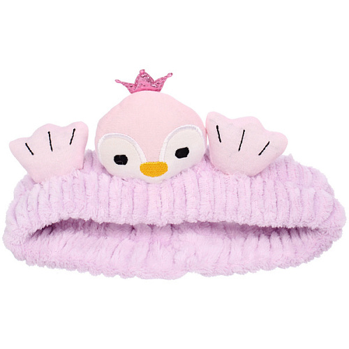 Повязка на голову косметическая ДАЙМОНД РУШ, цвет лавандовый, пудровый, небесный и серый, 2055см (ZIP пакет)_10