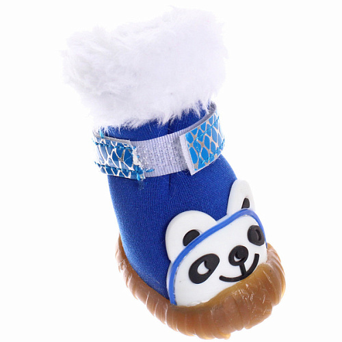 Ботинки зимние для животных МОДНЫЙ БРО, на липучке, цвет синий, размер 2, 4,5см_4