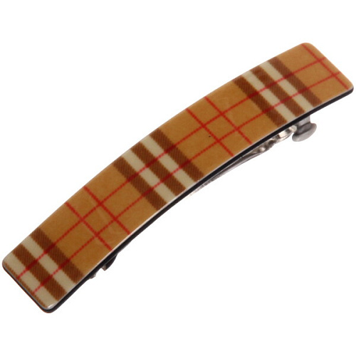 Заколка автомат Lady Collection - Клеточка, прямоуг, 6 цветов, 8,51,5см (Кокетка)_4