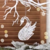 Подвеска "Хрустальный лебедь" 9,5*8 см, Прозрачный