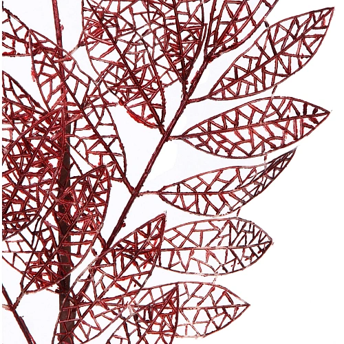 Ветка декоративная Зимние листья 85 см, Рубин_4