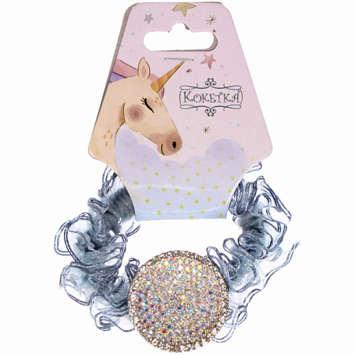 Резинка для волос 1шт ЕЖЕВИКА, круг, микс 5 цветов, d-5см (подвес Единорог)_7