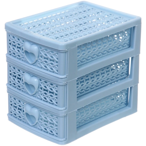 Комод малый "ПАЛЕРМО", цвет голубой, 3 отделения, 13*9*11,5см