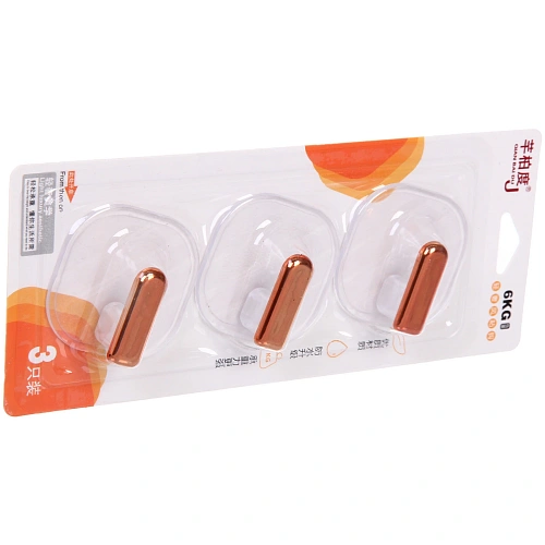 Крючки акриловые в наборе 3шт на липком слое ДОМания, квадратные, прозрачные, нагрузка 6кг_5