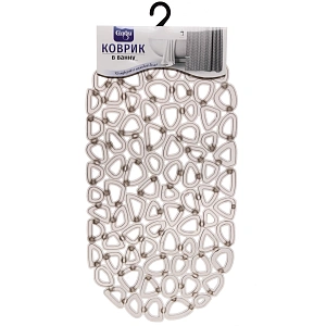 Коврик в ванну 65х35 "Миф" серый